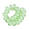 Handmade Lampwork Beads Strands, Rondelle, Light Green, 11.5~12.5x7mm, Hole: 2.5mm, about 20pcs/strand, 5.51~6''(14~15cm)