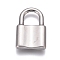 Tarnish Resistant 304 Stainless Steel Pendants, Padlock, Stainless Steel Color, 31x20x4mm, Hole: 10x11mm