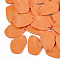 Spray Painted Iron Pendants, Dark Orange, 25.5x17.5x2mm, Hole: 1mm
