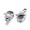 Tarnish Resistant 304 Stainless Steel Lobster Claw Clasps, Parrot Trigger Clasps, Stainless Steel Color, 12x7.5x3.5mm, Hole: 1.4mm