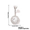 Chic Flat Round Brass Full Crystal Rhinestone Curved Barbell Belly Button Rings with Shiny Delicate Design, Platinum, 31x14mm