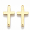 201 Stainless Steel Links connectors, Laser Cut Links, Sideways Cross, Golden, 22x11x1mm, Hole: 1mm