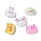 Translucent Resin Cabochons, Animal Mixed Shapes, Mixed Color, 8.5~10.5x9.5~10x3.5~4mm