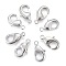Brass Lobster Claw Clasps, Parrot Trigger Clasps, Cadmium Free & Nickel Free & Lead Free, Platinum, 12x7x3mm, Hole: 1mm