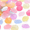 Transparent Frosted Acrylic Pendants, Petaline, Mixed Color, 19.5x16.5x4mm, Hole: 1.5mm