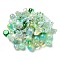Acrylic Beads, Mixed Shapes, Green, 8~51x8~51x6~27.5mm, Hole: 1.8~3.8mm, about 163pcs/350g, 350g/bag