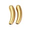 304 Stainless Steel Beads, Curved, Tube, Ion Plating(IP), Real 18K Gold Plated, 20.5x6.5x6mm, Hole: 1.8mm
