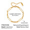 Stainless Steel Link Chain Bracelets for Women, Real 18K Gold Plated, 6-1/4 inch(16cm)