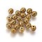 Tibetan Style Alloy Beehive Beads, Grooved Beads, Cadmium Free & Nickel Free & Lead Free, Round, Antique Golden, 6mm