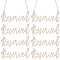 Wood Reserved Seating Sign Hanging Decorations, with Jute Cord, for Restaurant Wedding Chairs Decoration , PapayaWhip, 108.5x288x4mm, Hole: 6mm