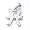Non-Tarnish 304 Stainless Steel Pendants, Constellation/Zodiac Sign, 28x23.5x1.5mm, Hole: 9.5x4.5mm