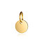 Ion Plating(IP) 304 Stainless Steel Pendants, with Jump Ring, Manual Polishing, Flat Round Charm, Stamping Blank Tag, Golden, 6x1mm, Hole: 3.5mm