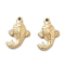 PVD Vacuum Plating 304 Stainless Steel Pendants, Fish Charm, Real 18K Gold Plated, 15.5x12x3.5mm, Hole: 1.2mm