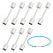 8Pcs 201 Stainless Steel Screw Clasps, Column, For Leather Cord Bracelets Making, Stainless Steel Color, 24x4mm, Inner Diameter: 3mm