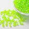 Bicone AB Color Plated Eco-Friendly Transparent Acrylic Beads, Green Yellow, 4x4mm, Hole: 1mm, about 16600pcs/500g