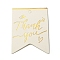 100Pcs Hot Stamping Thank You Paper Gift Tags, for Wedding, Baby Shower, Party Favors, Old Lace, 6.4x4.45x0.05cm, Hole: 4mm
