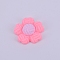 Opaque Frosted Resin Cabochon, Flower, Pearl Pink, 20x6.5mm