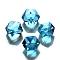 K9 Glass, Imitation Austrian Crystal Beads, Grade AAA, Faceted, Cornerless Cube Beads, Deep Sky Blue, 6x5.5x5.5mm, Hole: 0.7~0.9mm