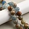 Natural Blue Calcite Beads Strands, Round, 11.5~12.5mm, Hole: 0.9mm, about 33pcs/strand, 15.43''(39.2cm)