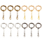 16Pcs 4 Colors Alloy Spring Gate Rings, with Brass Twisted Chain and Lobster Claw Clasps, Mixed Color, 56mm, 4pcs/color