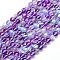 Synthetic Moonstone Beads Strands, Dyed, Holographic Beads, Half AB Color Plated, Round, Dark Orchid, 10mm, Hole: 1mm, about 40pcs/strand, 15 inch