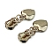 #5 Alloy Zipper Puller, for Garment Bag Accessories, Heart, Light Gold, 4.2x1.7cm