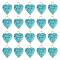 arricraft 50 Pcs Heart Shape Stone Pendants, Synthetic Turquoise Gemstone Pendants Rock Charms Love Stone Charm Bulk For Diy Jewelry Necklace Keychains Earrings Crafts Supplies