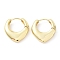 Rack Plating Brass Teardrop Hoop Earrings, Cadmium Free & Lead Free, Real 18K Gold Plated, 21x19.5x4mm