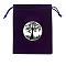 Rectangle Velvet Jewelry Storage Pouches, Tree of Life Printed Drawstring Bags, Salmon, 15x12cm
