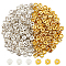 320Pcs 2 Colors Iron Rhinestone Spacer Beads, Grade B, Waves Edge, Rondelle, Golden & Silver, 8x3.5mm, Hole: 1.5mm, 160Pcs/color