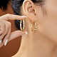 Серьги-кольца из латуни с прозрачным фианитом NP9089-1-1