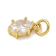 Латунные микро проложить кубического циркония подвески KK-U050-06G-02-2