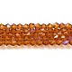 Прозрачные стеклянные бусины гальваническим пряди EGLA-A039-T2mm-L28-1