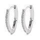 Женские серьги-кольца Huggie Hoop из нержавеющей стали 304 с микропаве из прозрачного кубического циркония EJEW-C096-03P-1