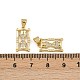 Латунные микропаве прозрачные подвески с фианитом KK-A269-40G-3