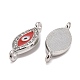 Соединители звеньев сплава горный хрусталь ALRI-H249-26x10x2mm-PM-2