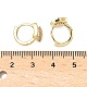 Латунные серьги-кольца из прозрачного кубического циркония EJEW-D323-02G-5