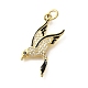 Кулоны с эмалью из латуни с прозрачным кубическим цирконием KK-M297-02G-1