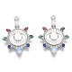 Латунные микро проложить кубического циркония подвески KK-R130-014P-NF-1