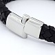 Унисекс случайный стиль плетеные кожаные браслеты материалы BJEW-F119-10-2