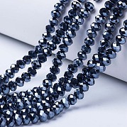 Стеклянные бусины с гальваническим покрытием  EGLA-A034-P3mm-A18