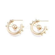 Серьги-гвоздики из латуни EJEW-G309-03G