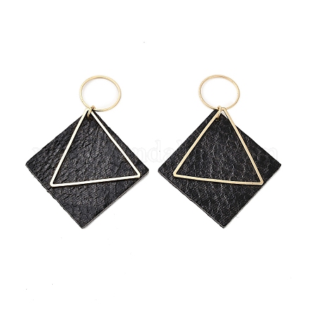 Латунь с подвесками из искусственной кожи FIND-Z048-08D-KCG-1