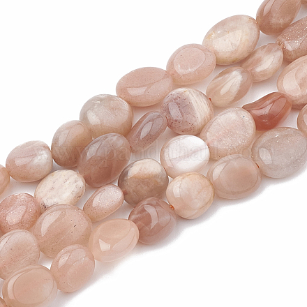 Натуральный Sunstone бисер пряди X-G-S331-8x10-011-1