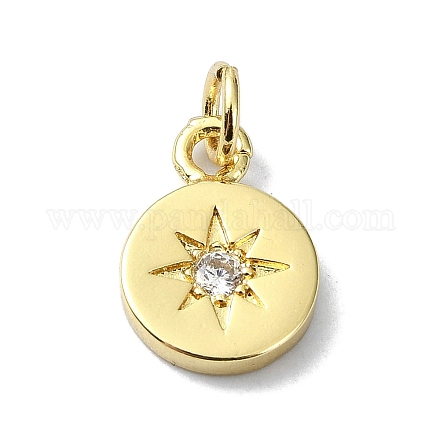 Подвески из латуни с микро-паве на тему звезды KK-H475-52G-02-1