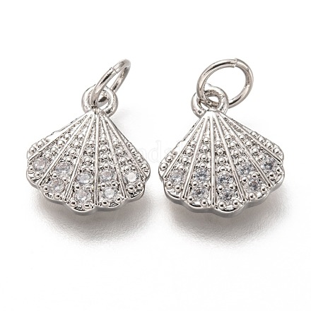 Латунные микропаве прозрачные кубические циркониевые подвески ZIRC-C020-49P-1