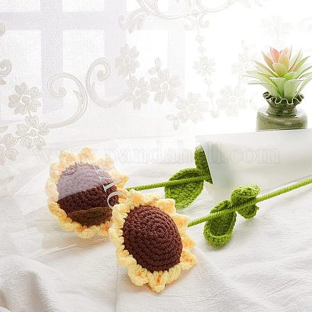 Хлопок вязание искусственный цветок AJEW-WH0013-50-1