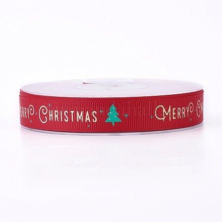 Полиэстер grosgrain лента для Рождества SRIB-P013-A02-1