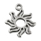 Non-Tarnish Laser Cut 304 Stainless Steel Charms, Sun Charms, Stainless Steel Color, 11x10x1mm, Hole: 1.2mm