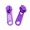 Plastic Zipper Slider, Garment Accessories, Oval, Blue Violet, 3.6x1.1x1.1cm